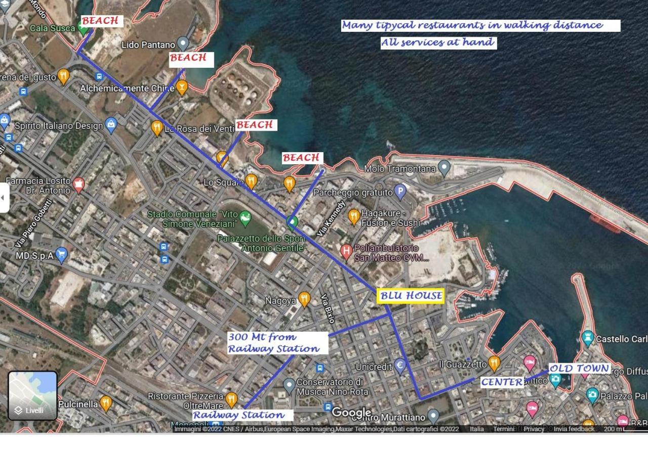 Blu House Apartment Monopoli Bagian luar foto